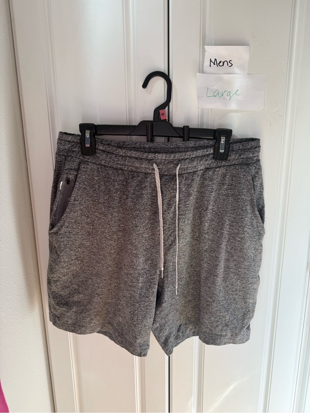 Vuori men’s ponto performance shorts, large, gray